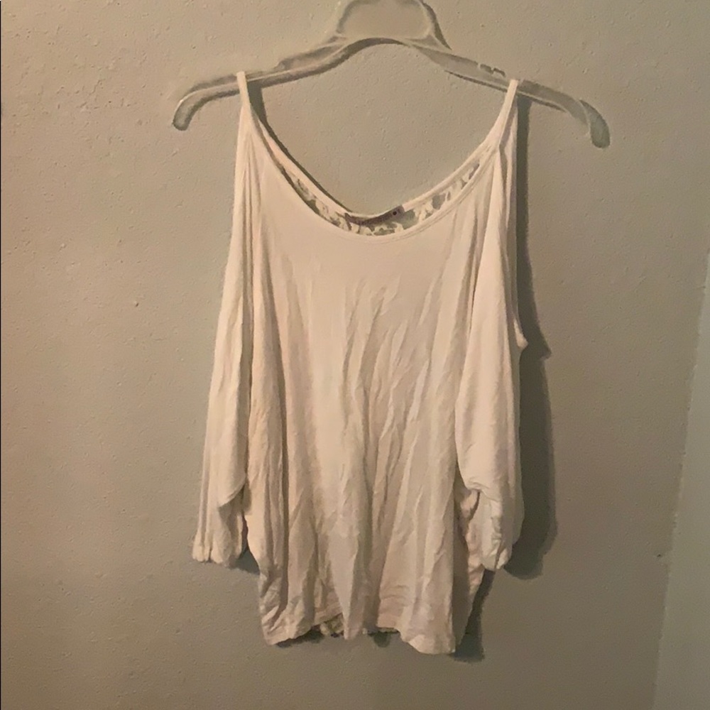 Cute white open shoulder blouse